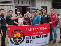 Sambut HUT Humas Polri Ke-71, Polresta Deli Serdang Bagi Sembako ke Anak Yatim dan Kaum Duafa