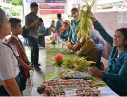 Ketua PKK Dairi Disuguhkan Keterampilan Anak-anak Desa Sigambir-gambir