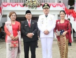 Wakil Bupati Dairi Inspektur Upacara Penurunan Bendera Merah Putih HUT RI ke-78