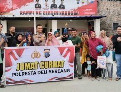 Jumat Curhat Polresta Deli Serdang di Posko Kampung Bersih Narkoba
