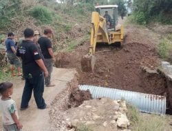 Jalan Rusak dan Amblas di Desa Pamah Tanah Pinem Dairi Sudah Diperbaiki