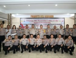 Kapolresta Deli Serdang Pimpin Pelepasan dan Pembulatan Latnis dan Latja Manajemen Polsek Serdik SIP Angkatan 52