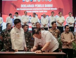 Bupati Dairi dan Forkopimda Hadiri Deklarasi Pemilu Damai di Medan