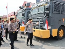 Kapolresta Deli Serdang Cek Kendaraan Dinas dan Perlengkapan Dalmas Jelang Pemilu