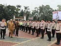 Siap Amankan Pemilu, Polresta Deli Serdang Apel Pasukan Ops Mantap Brata Toba 2023 – 2024