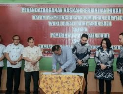 Pemkab dan KPU Dairi Tandatangani Perjanjian Hibah Pilkada 2024