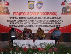 Polresta Deli Serdang Gelar FGD Jelang Nataru Serta Pemilu 2024