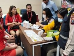 Ops Lilin Toba 2023 Polresta Deli Serdang Tes Urin Awak Penerbangan dan Masinis di Bandara KNIA