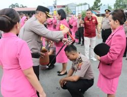 Kapolresta Deli Serdang Pimpin Upacara Kenaikan Pangkat 87 Personil