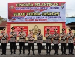 Kapolresta Deli Serdang Pimpin Upacara Pelantikan Wakapolresta, 2 Kapolsek, 2 Kasat 