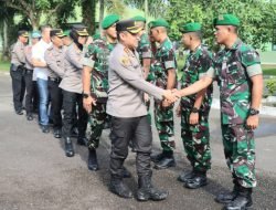 Jalin Silaturahmi, Kapolresta Deli Serdang Berkunjung ke Markas Batalyon Infanteri 121/MK