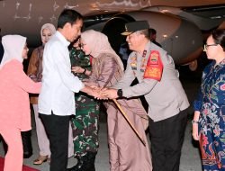 Kapolda Sumut Sambut Presiden RI di Bandara Kualanamu