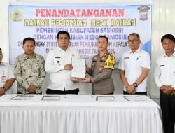 Bupati dan Kapolres Teken NPHD Penyelenggaraan Pemilukada Samosir
