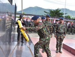 Sat Brimob Polda Sumut Napak Tilas Hari Juang Palagan Huraba Ke-75 di Balige
