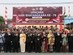 Polresta Deli Serdang Upacara Peringatan HUT Bhayangkara Ke-78 Tahun 2024