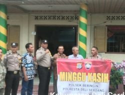 Polresta Deli Serdang dan Polsek Jajaran Giat ‘Minggu Kasih’ ke Gereja
