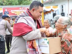 Silaturahmi Kamtibmas, Kapolda Sumut Beri 1.500 Paket Sembako Bakti Sosial Bagi Masyarakat Kecamatan Simanindo