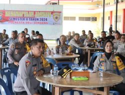 Polresta Deli Serdang Nobar Pelantikan Presiden dan Wakil Presiden RI