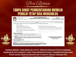 Ini Kata Ketua KPU Medan, Tidak Dapat Fomulir C, Warga Medan Bisa Tunjukan e-KTP