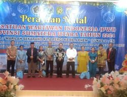 Pj Gubsu Hadiri Perayaan Natal PWI Sumut 2024