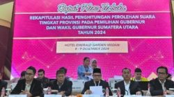 Rekapitulasi Pleno Pilgub Sumut, KPU Selesai Hitung 17 Daerah