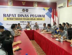Rutan Medan Gelar Rapat Dinas, Evaluasi Kinerja Masing-Masing Seksi