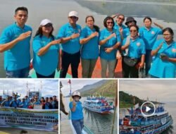 Kepala SD, SMP dan Disdikpora Samosir, Syukuran Di Atas Kapal Wisata Danau Toba