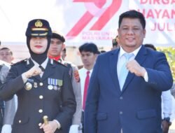 Bupati Samosir Ikuti Upacara HUT Bhayangkara ke- 79 Di Tanah Lapang Pangururan