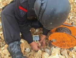 Brimob Sumut Amankan Mortir Militer di Tapsel, Disposal Berjalan Lancar