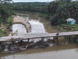 PalmCo Perbaiki Jembatan Sungai Sosa, Penghubung Vital 13 Desa di Padang Lawas