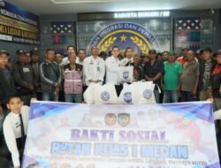 Rutan Kelas I Medan Bagikan 50 Paket Bansos kepada Abang Becak