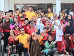Kapolres Langkat Gelar Olahraga Bersama Siswa SLB Negeri Stabat