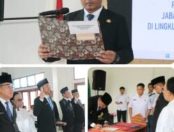 Lantik 4 Pejabat Tinggi Pratama, Bupati Toba: Saya Akan Selalu Evaluasi Pejabat Terhadap Penilaian Kinerja