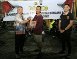 Polda Sumut Melalui Dir Krimum Salurkan Bantuan Sembako untuk Korban Banjir Stabat