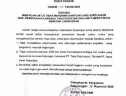 Pemerintah Kabupaten Samosir Terbitkan Surat Edaran untuk Melindungi Lingkungan