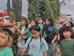 Jemaat HKBP Resort Pangururan Kota Gelar Pawai Natal,  dengan Tema Kepedulian dan Kelestarian Alam