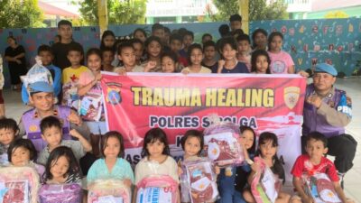 Polda Sumut Hadir Pulihkan Harapan Anak-anak Korban Banjir dan Longsor di Sibolga