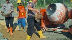 Bangun Rumah dan Harapan: Brimob Polda Sumut Bantu Kerjakan HUNTAP di Desa Napa