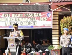Polres Samosir Gelar Apel Gelar Pasukan Operasi Keselamatan Toba 2026