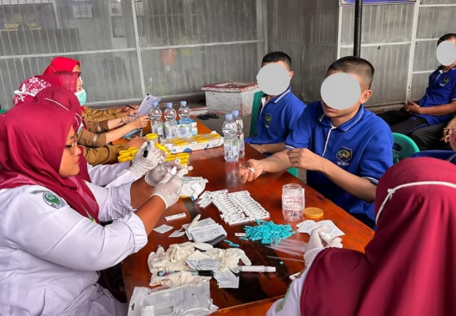 Lapas Kelas IIA Bagansiapiapi Gelar Skrining Penyakit Menular bagi Tahanan Baru