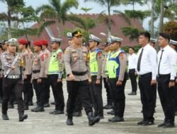 Kapolres Pakpak Bharat Bacakan Amanat Kapolda Sumut, Saat Pimpin Apel Gelar Pasukan Ketupat Toba 2026.