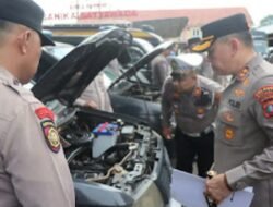 Kapolres Binjai Cek Kesiapan Kendaraan Dinas Menjelang Operasi Ketupat Toba 2026