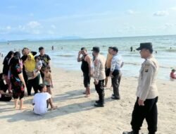 Polres Tapteng Terjunkan 77 Personel di Berbagai Objek Wisata