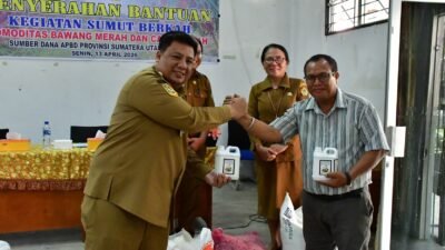 Bupati Samosir Serahkan Bantuan Bibit Pengembangan Cabai dan Bawang Merah Samosir