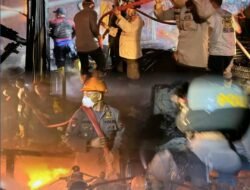 Sinergi Personel Brimob Polda Sumut – Tim Gabungan Jinakkan Kobaran Api