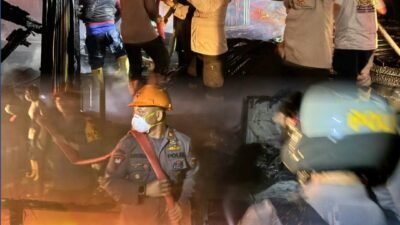 Sinergi Personel Brimob Polda Sumut – Tim Gabungan Jinakkan Kobaran Api