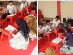 Bhabinkabtibmas Peduli Dampingi Anak-anak Belajar Alquran di Polsek Selesei