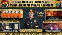 Dalam 72 Jam Polda Sumut ‘Gempur’ Sarang Narkoba, 134 Kasus Terbongkar 26 Barak Dimusnahkan