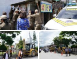 Tata Kota Balige, Pemkab Toba Tertibkan Pedagang di Jalan Gereja