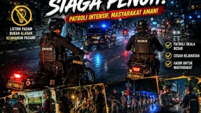 Blackout SUMBAGUT Bikin Kota Gelap, Polda Sumut dan Jajaran Intensifkan Patroli Antisipasi Kejahatan
